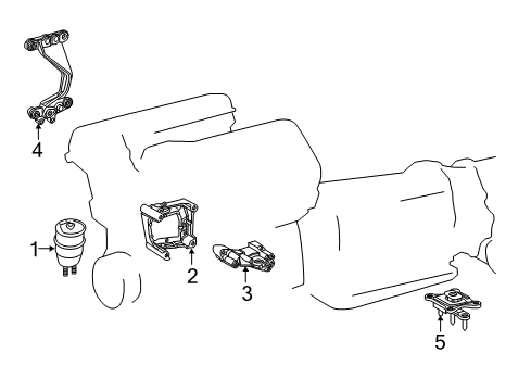 2020 Lexus LS500 Engine & Trans Mounting Bracket, Engine Mount Diagram for 12311-70180