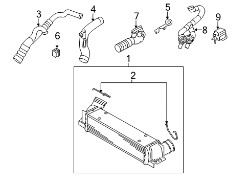 2011 BMW X6 Intercooler Pipe, Recirculated Air Diagram for 13717594721