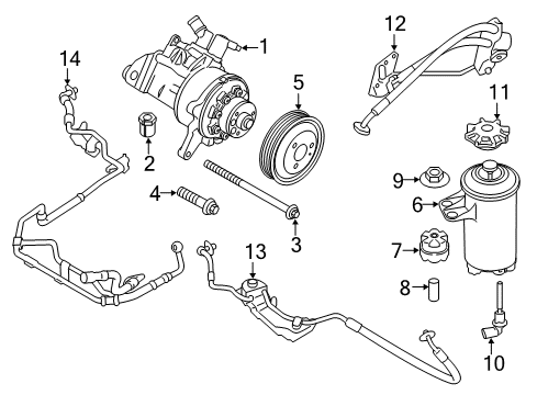 2018 BMW X5 P/S Pump & Hoses, Steering Gear & Linkage 2Nd Part Adaptive Drive Expansion Hose Diagram for 32416790674