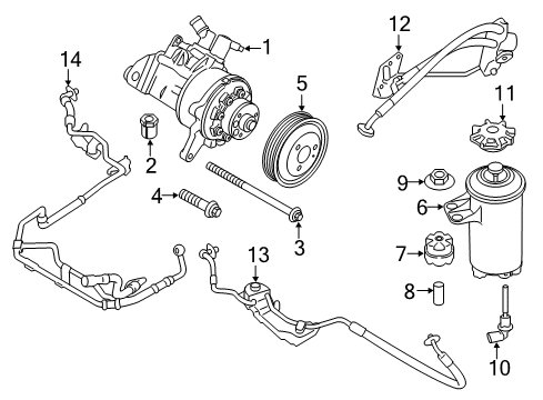 2018 BMW X5 P/S Pump & Hoses, Steering Gear & Linkage Tandem Pump Diagram for 32416867916