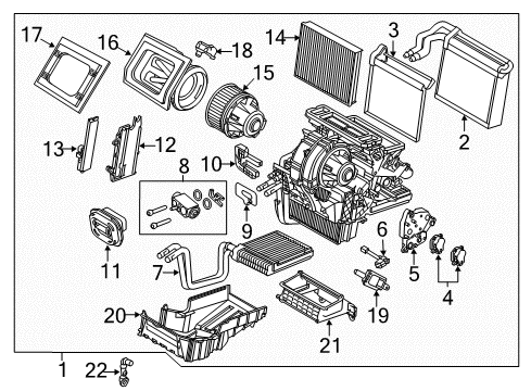 2015 Ford Focus Blower Motor & Fan Cam Diagram for DV6Z-19788-B