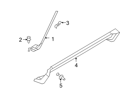 2008 Jeep Liberty Exterior Trim - Pillars, Rocker & Floor Molding-SILL Diagram for 1AW18RXFAD