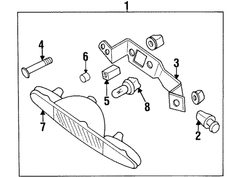 1998 Oldsmobile Aurora Fog Lamps Lamp Asm-Front Fog Diagram for 5977978