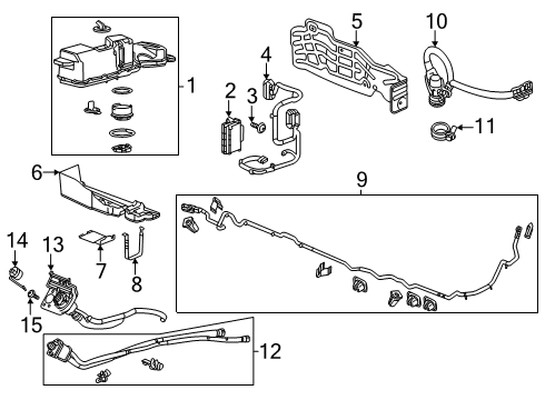 2020 Chevrolet Silverado 1500 Fuel Supply Filler Pipe Diagram for 84720024
