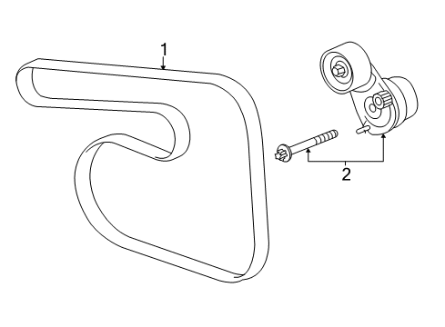 2012 Chevrolet Sonic Belts & Pulleys Serpentine Belt Diagram for 55580052