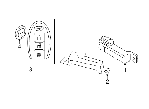 2021 INFINITI QX50 Electrical Components Switch Assy-Smart Keyless Diagram for 285E3-5NA3A