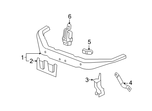 2011 Cadillac STS Switches & Sensors Bracket Asm-Hood Primary Latch Diagram for 25711569