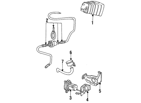 1997 Saab 900 Emission Components Separator, Pcv Oil Diagram for 90502186