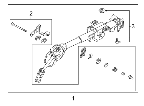 2005 Pontiac GTO Steering Column, Steering Wheel Steering Column Diagram for 92148564