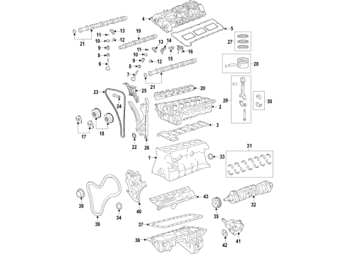 2016 BMW M4 Engine Parts, Mounts, Cylinder Head & Valves, Camshaft & Timing, Variable Valve Timing, Oil Cooler, Oil Pan, Oil Pump, Crankshaft & Bearings, Pistons, Rings & Bearings Compensating Element Diagram for 11337548690