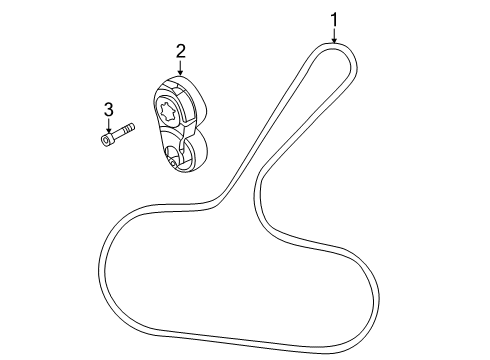 2020 Infiniti QX50 Belts & Pulleys Air Pump Belt Diagram for 11720-5NA0B