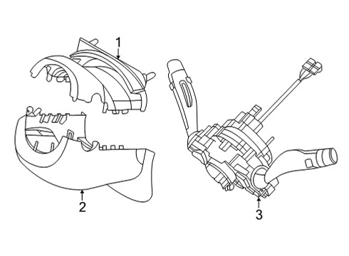 2022 Kia Carnival Shroud, Switches & Levers SWITCH ASSY-MULTIFUN Diagram for 934C2R0050