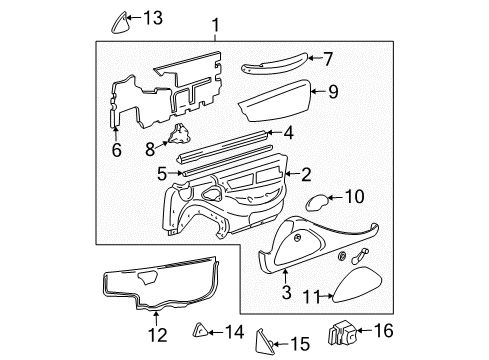 1996 Pontiac Sunfire Interior Trim - Door Switch Asm-Door Lock Diagram for 22654788