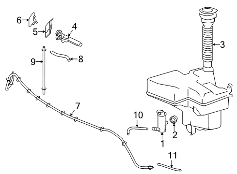 2018 Lexus GS350 Washer Components Hose Diagram for 90075-15092