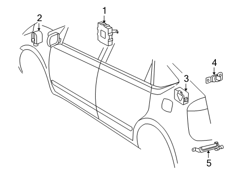 2009 Toyota Prius Keyless Entry Components Control Module Diagram for 89780-47030