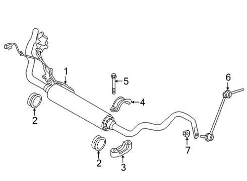 2020 BMW X5 Stabilizer Bar & Components - Front STABILIZER SUPPORT Diagram for 37106865706