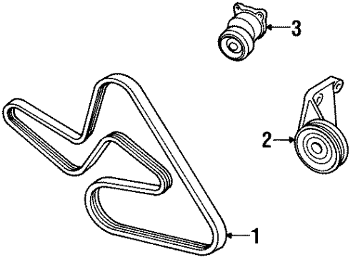 1998 Ford Escort Belts & Pulleys Drive Belt Diagram for F7CZ-8620-BB