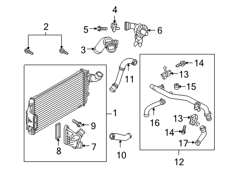 2013 Ford Taurus Intercooler Upper Duct Diagram for AG1Z-6C646-A