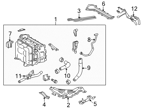 2010 Lexus RX450h Electrical Components Tray Mount Bracket Diagram for G9018-48010