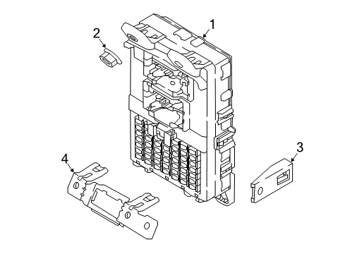 2018 Hyundai Accent Fuse & Relay Instrument Panel Junction Box Assembly Diagram for 91950-J0540