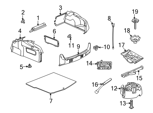 2008 Pontiac G8 Interior Trim - Rear Body Jack Asm Diagram for 92208027