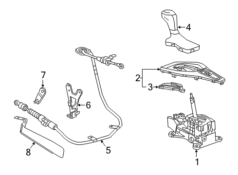 2016 Chevrolet Camaro Gear Shift Control - AT Shift Knob Diagram for 23365720