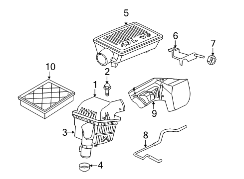 2007 Jeep Commander Filters Tube-Make Up Air Diagram for 53013759AB