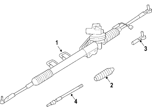 2012 Nissan Titan P/S Pump & Hoses, Steering Gear & Linkage Power Steering Return Hose Diagram for 49725-7S004