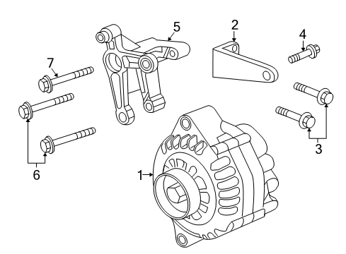 2005 Pontiac GTO Alternator GENERATOR Assembly Diagram for 92211821