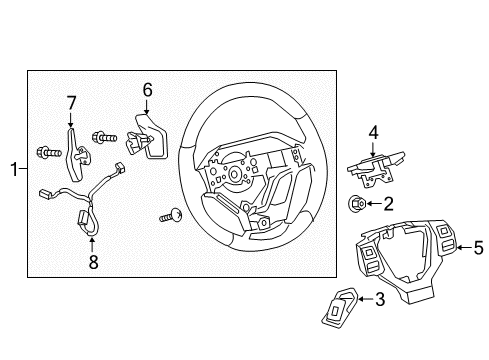 2020 Lexus NX300 Steering Column & Wheel, Steering Gear & Linkage Switch Assembly, Steering Diagram for 84250-78130