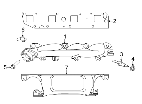 2013 Ram 3500 Exhaust Manifold Exhaust Manifold Diagram for 68002432AC
