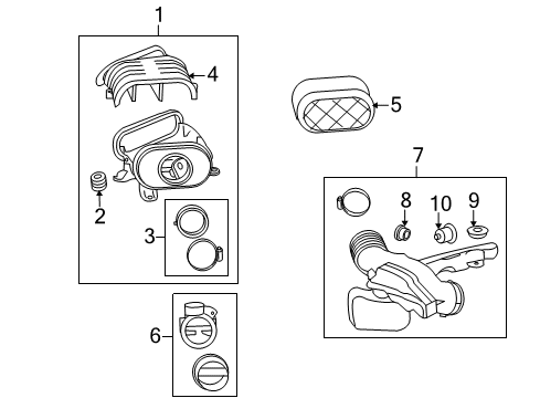 2008 Hummer H2 Air Intake Cleaner Asm, Air Diagram for 19153610