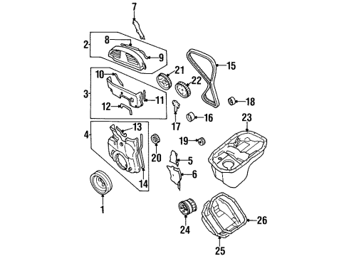 1997 Eagle Talon Filters Fuel Filter Diagram for MB504764