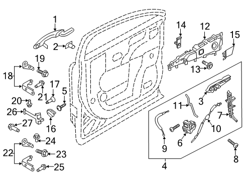 2021 Lincoln Nautilus Rear Door Window Regulator Diagram for FA1Z-5827008-C