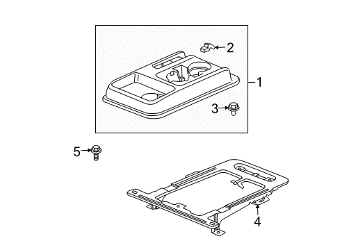 2005 Honda Element Console Bolt-Washer (6X14) Diagram for 93402-06014-08