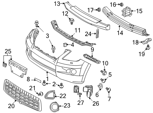 2008 Lexus LX570 Parking Aid Retainer, Ultrasonic Sensor, NO.1 Diagram for 89348-33060-A3