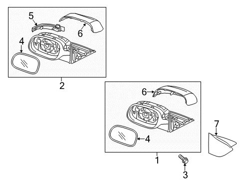 2021 Kia Niro Mirrors Outside Rear View Mirror Assembly, Right Diagram for 87620G5300