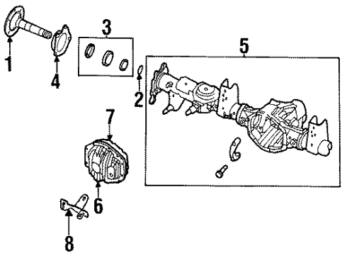 2002 Honda Passport Axle Housing - Rear Bracket, Sensor Harness Diagram for 8-97179-951-0