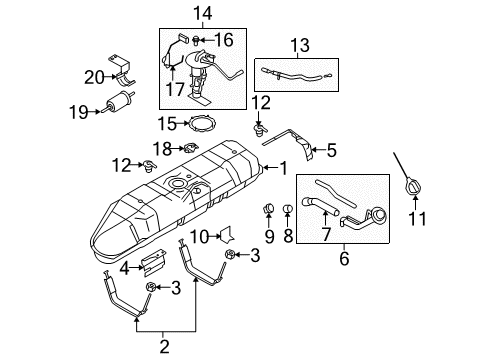 2008 Ford E-350 Super Duty Filters Filler Pipe Diagram for 5C2Z-9034-AA