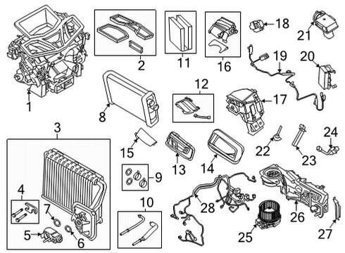 2020 BMW X6 A/C Evaporator & Heater Components Screw Diagram for 07129907489