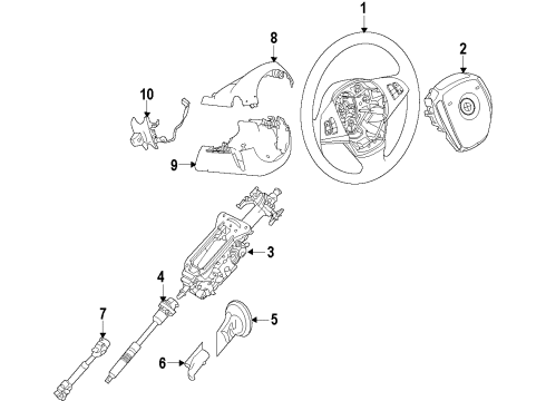 2010 BMW X5 Steering Column & Wheel, Steering Gear & Linkage Manually Adjust. Steering Column Diagram for 32306786253