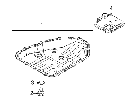 2010 Kia Forte Koup Automatic Transmission Pan Assembly-Automatic Transaxle Oil Diagram for 4528023800