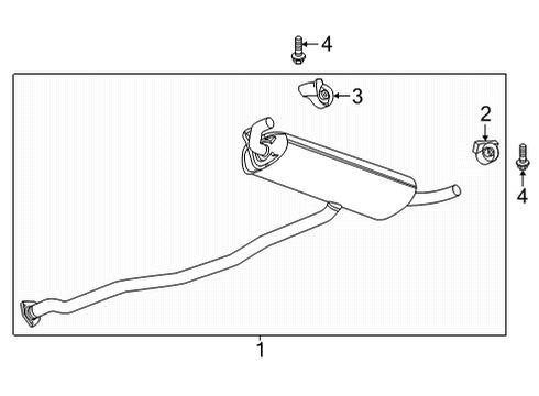 2021 Chevrolet Trailblazer Exhaust Components Muffler & Pipe Diagram for 60006572