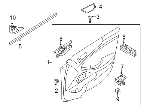 2017 Kia Cadenza Interior Trim - Front Door Pac K Diagram for 93571F6030