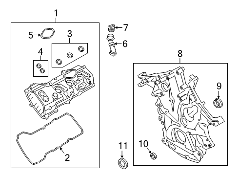 2021 Ford Explorer Valve & Timing Covers Filler Pipe Diagram for L1MZ-6763-B