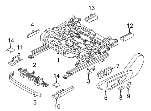 2016 Lincoln MKZ Tracks & Components Seat Switch Diagram for DG9Z-14A701-BAA