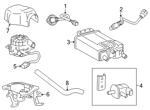 2016 Toyota 4Runner A.I.R. System Hose Diagram for 17341-31080