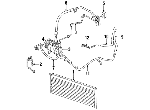 2000 Dodge Grand Caravan Air Conditioner Hose-Heater Diagram for 4677452AB