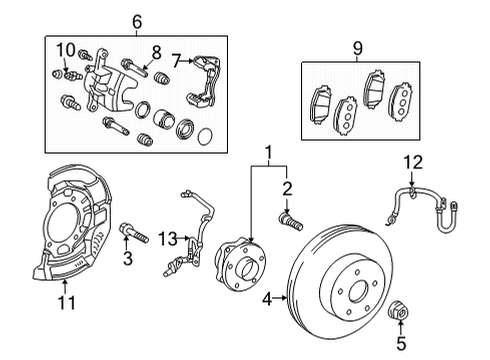 2017 Toyota Mirai Front Brakes Hose, Flexible Diagram for 90947-02F97