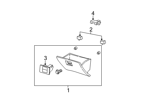 2006 Ford Explorer Glove Box Glove Box Lamp Diagram for 1L2Z-15A563-AA